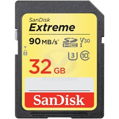 CARTE MÉMOIRE SANDISK EXTREME SDHC 32GO 90MB/S SDSDXVE-032G-GNCIN