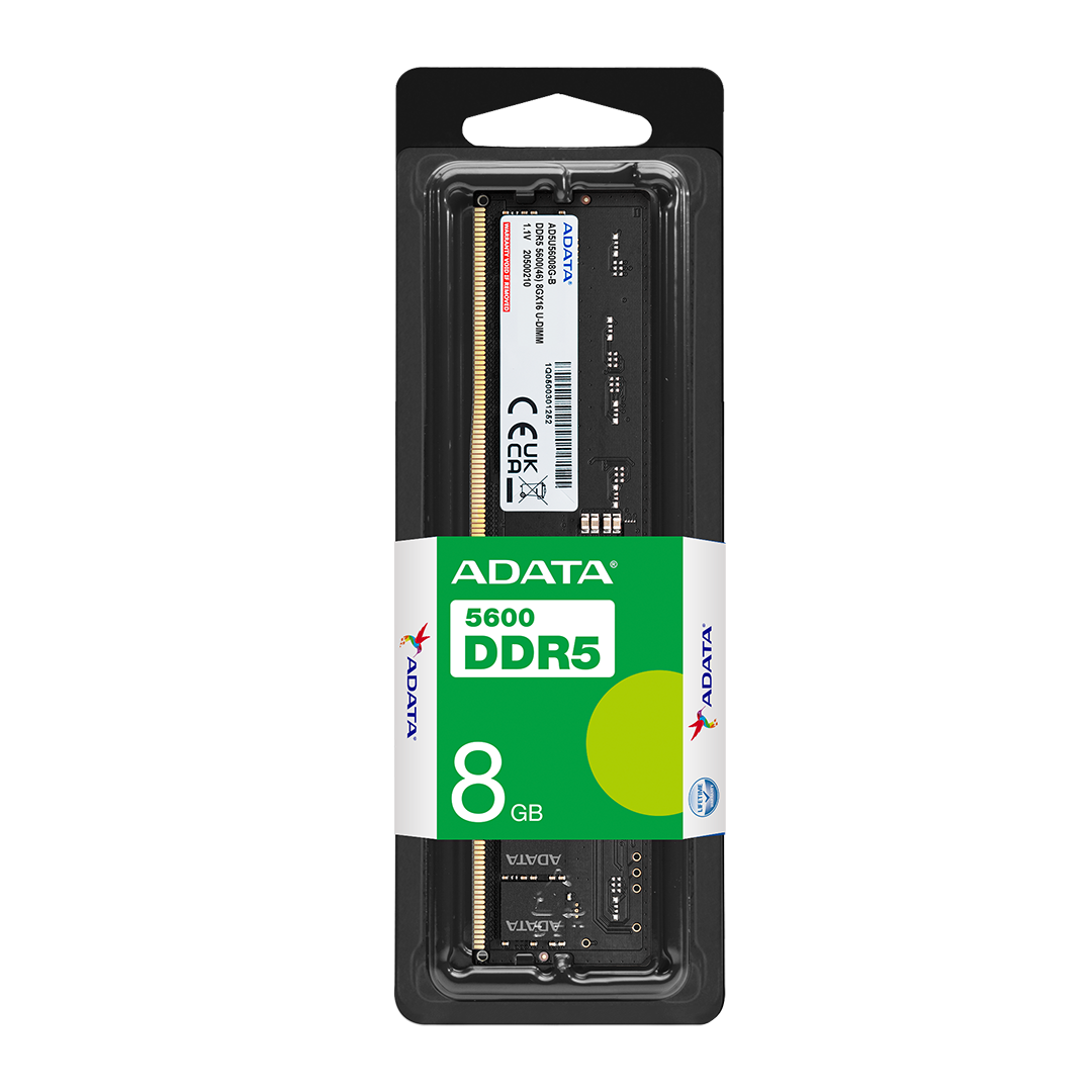 ADATA Barrette mémoire 8GB DDR5 5600 MT/S U-DIMM Desktop 12M