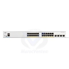 Switch Web Manageable Catalyst 1300 24 Ports PoE 10/100/1000 Mbps 4 SFP Géré Niveau 3  375 Watts Montable sur Rack