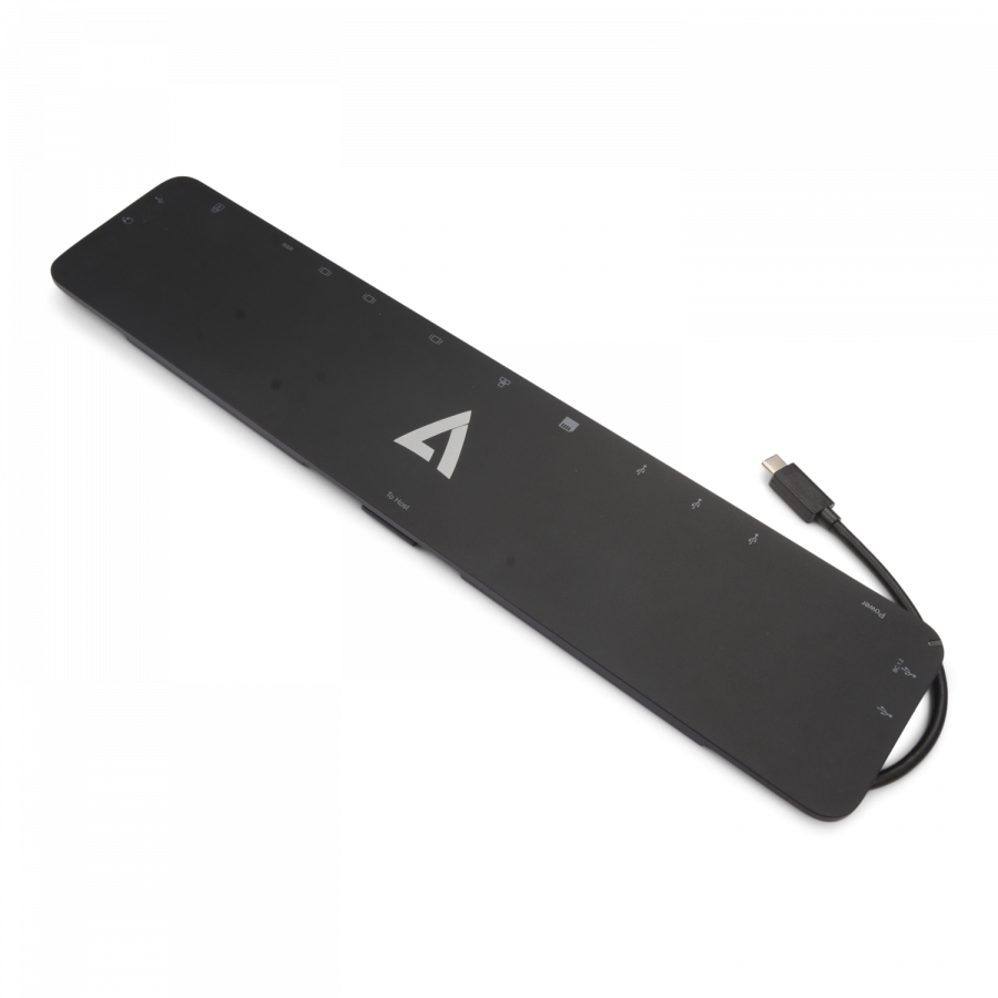 Station D'accueil USB 3.2 Gen 1 (3.1 Gen 1) Type-C Noir  (HDMI, VGA, DisplayPort) V7 DOCKUCPT01