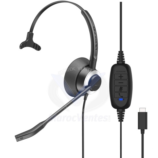 Micro-Casque Monaural UC Connexion USB-C Cordon USB C-LX PRO 5000 M USB-C LX