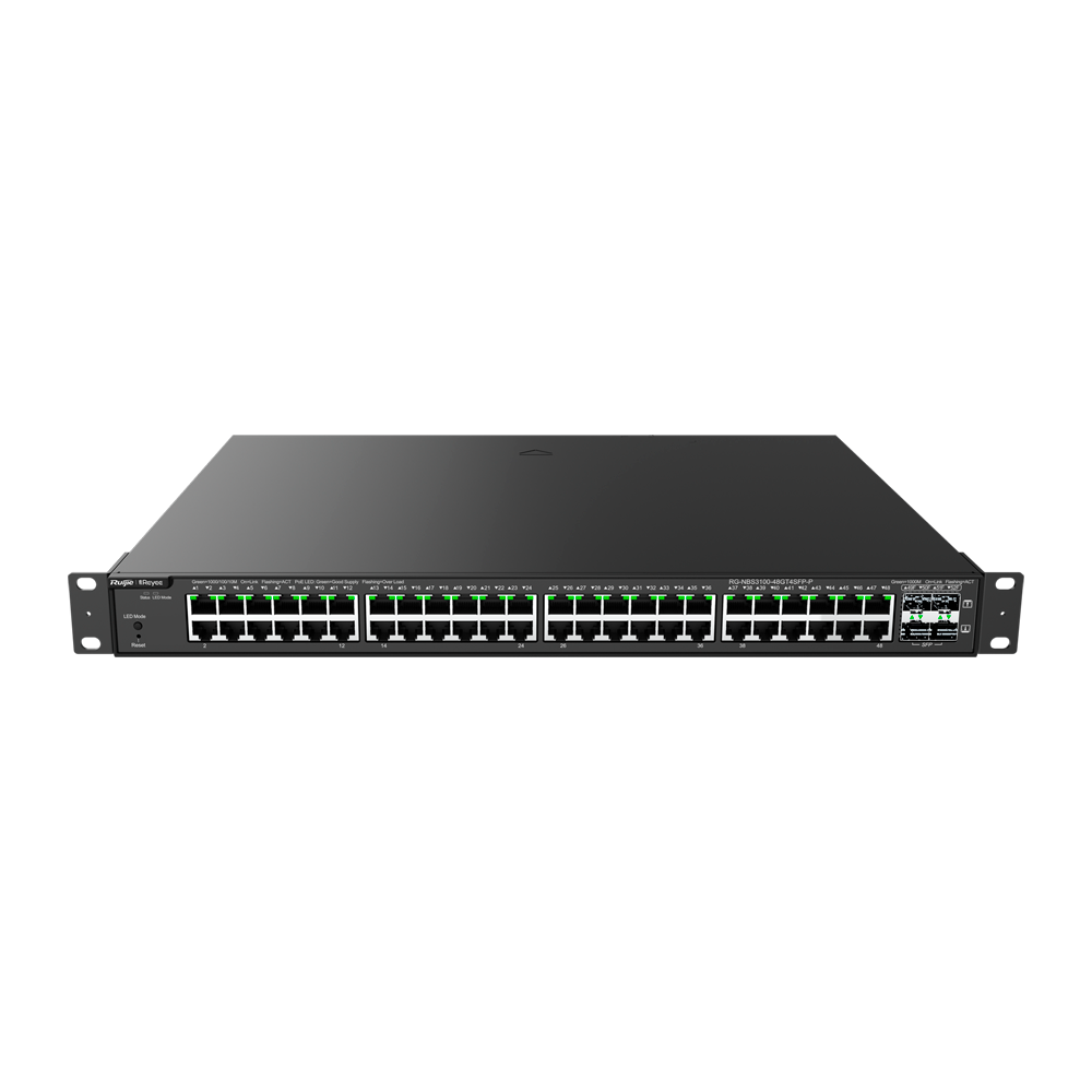 Reyee Switch PoE Cloud Layer 2 48 Ports PoE Gigabit + 4 SFP Gigabit 30W RG-NBS3100-48GT4SFP-P