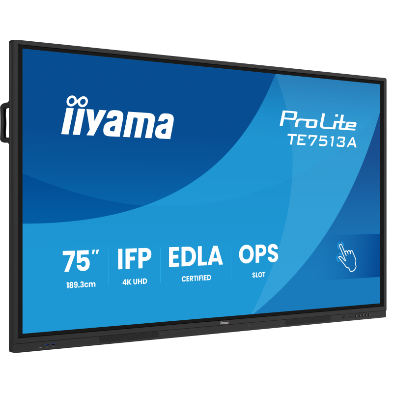 PROLITE Ecran Interactif Tactile 75 Pouces 4K UHD Certifié Google EDLA TE7513A-B1AG