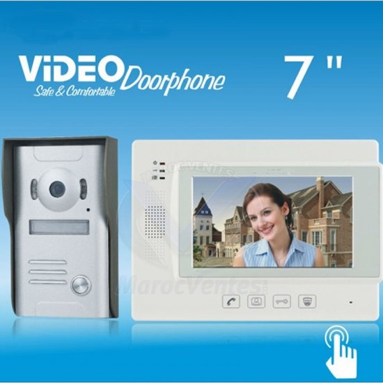 Video Doorphone  ZDL-37M 1 CAMERA + 1 MONTEUR Couleur avec Ecran LCD 7 " VDP01