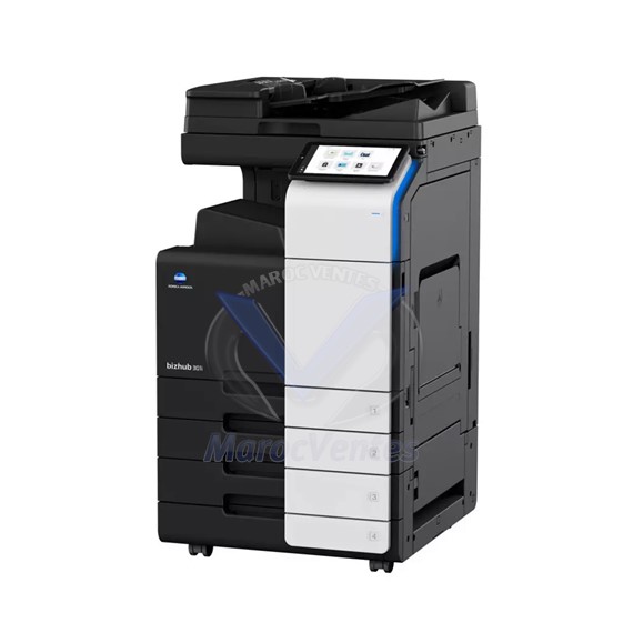 Imprimante Multifonction Bizhub 301i, 30ppm Monochrome, Cassette 2x500f, bypass 150f carte réseau, RAM 8Go, 256Go SSD, + CHARGEUR DE DOCUMENTS Recto-verso + MEUBLE SUPPORT + toner démarrage Bizhub C301i