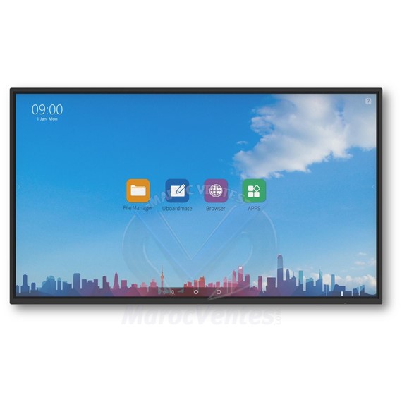 Écran Interactif TACTEASY 86" Android 11 - 3840 × 2160 - 20 points de contact + 8 microphones et camera intégré TA-86-C