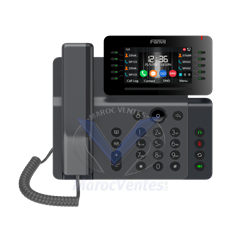Téléphone IP Haut d'Entreprise Ecran Couleur de 4,3 pouces réglable  20 Lignes SIP Bluetooth et WiFi Intégré 45 touches DSS programmables V65