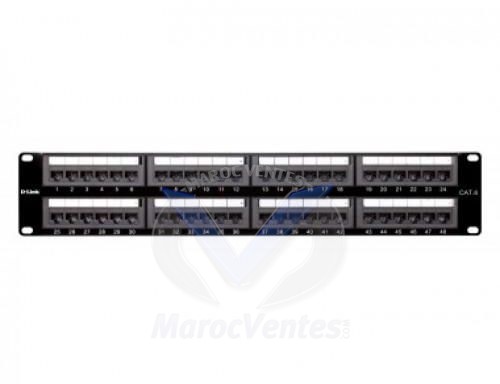 D-LINK 48 PORT CAT6-2U PATCH PANEL NPP-C61BLK481 Fully Loaded NPP-C61BLK481