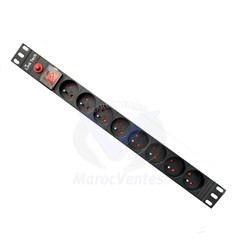 MULTIPRISE RACKABLE 8 ENTREES AVEC INTERRUPTEUR LIN-MUL8/2P+T