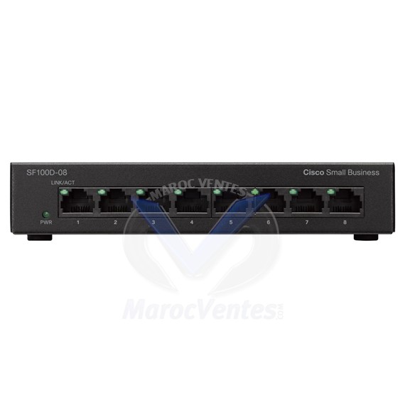 Switch Small Business 8 ports ethernet 10/100 Mbps non géré SF110D-08-EU